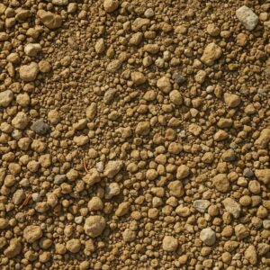 Gartenkies 0/10 mm auf einem Kieshaufen